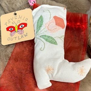 Free People X Psychic Outlaw White Boot Ornament New